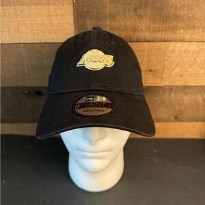 Los Angeles Lakers Black New Era Hat‎ Gold Emblem Adult Size Adjustable NBA Kobe